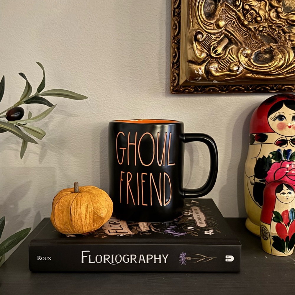 Rae Dunn Black and Orange 'Ghoul Friend' Halloween Mug